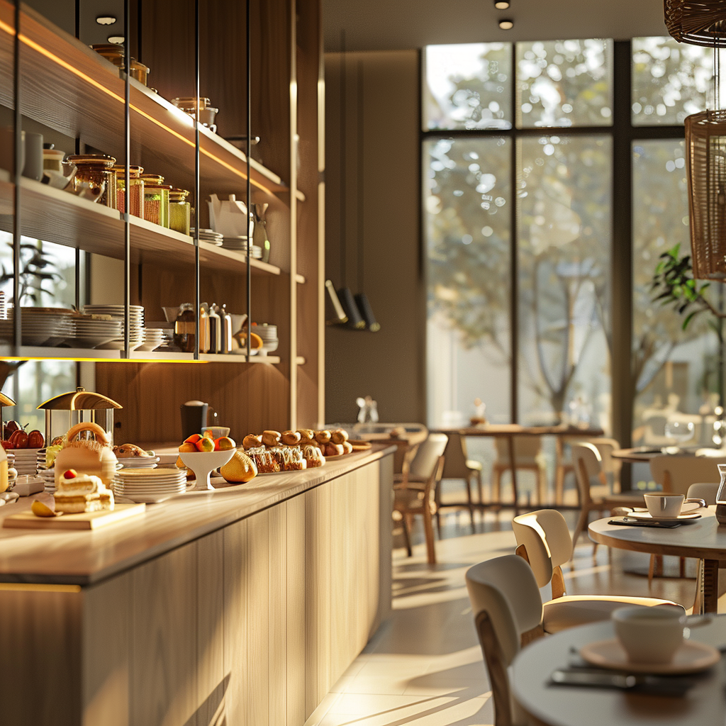 Espace petit Déjeuner Avec suspentes sur mesure