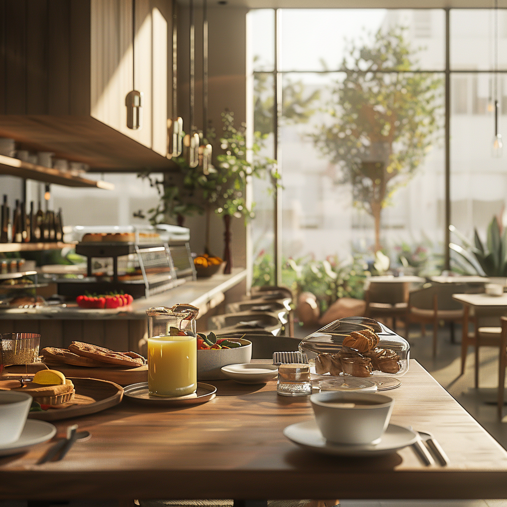 Espace petit déjeuner Buffet