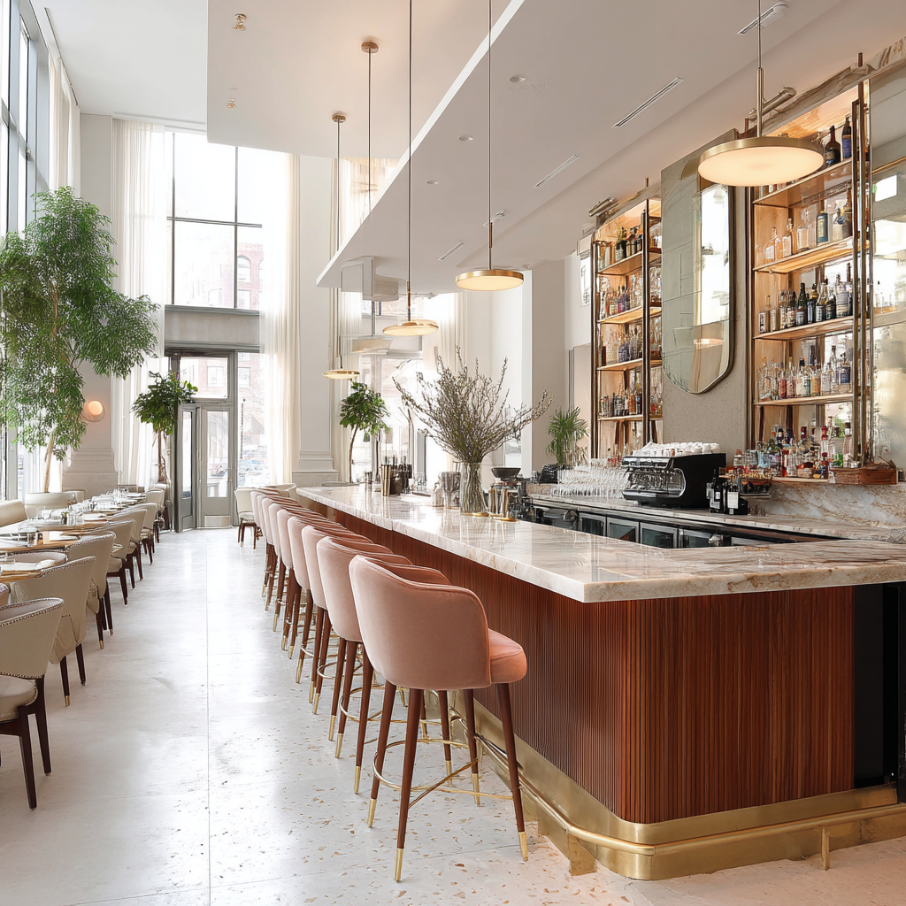 brasserie Milano Stenz Bar et tabourets